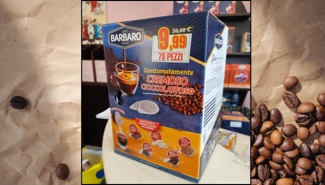 Caff Barbaro miscela Blu | 70 Cialde con 8 Cremine Magiche